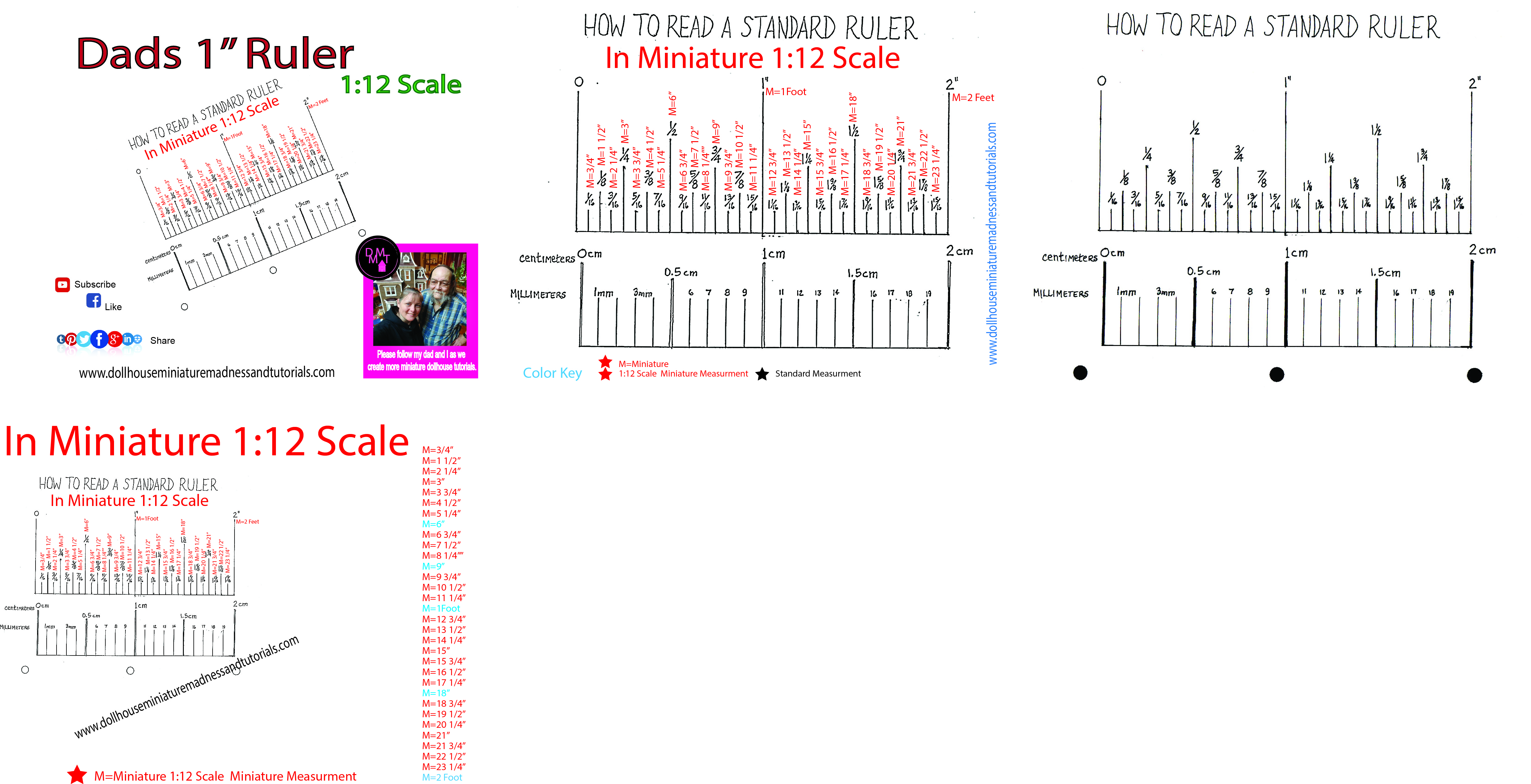 DOLLHOUSE 1:12 Miniature Cindi's Minis THE HUMAN SKULL Chart 1 11/16" x 1 1/4" 