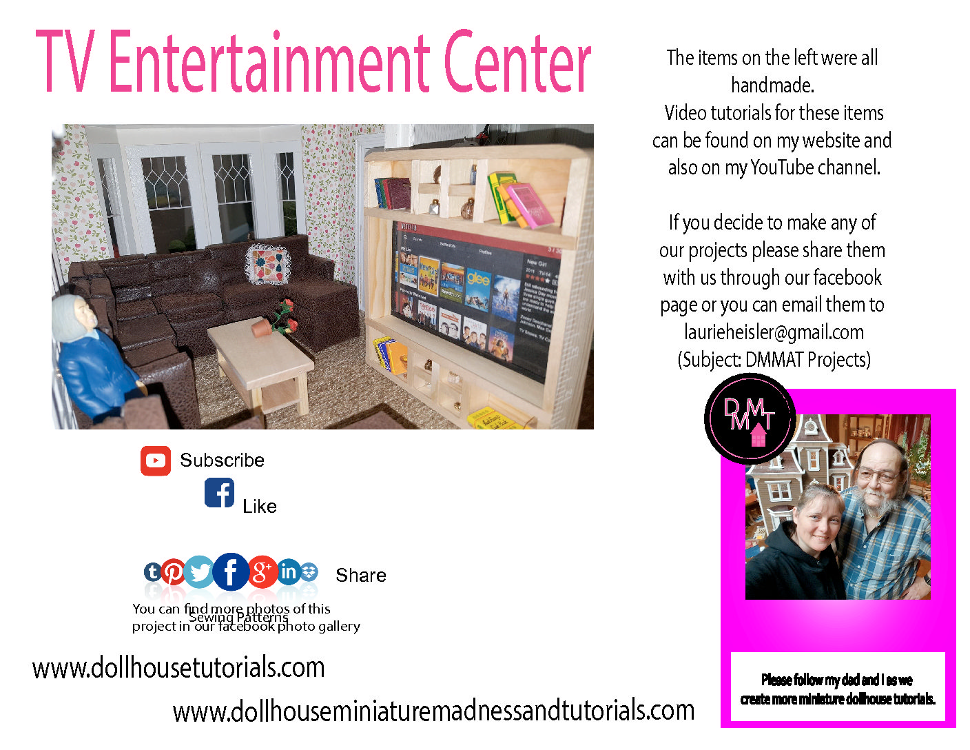 TV Entertainment Center - Dollhouse Miniature Madness and Tutorials